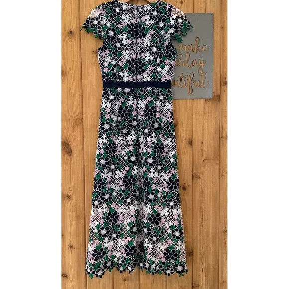 Foxiedox Floral Lace A-Line Maryem Midi Dress Size Extra Small - Picture 13 of 14